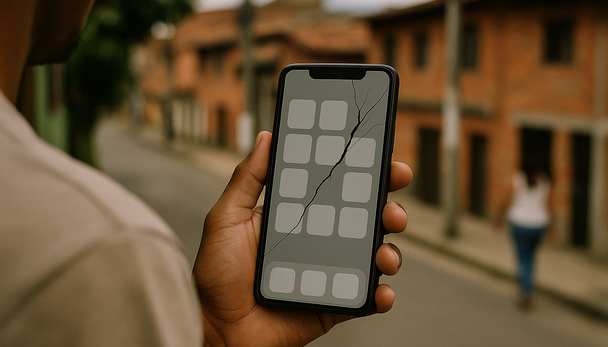 Ilustración editorial sobre titulares, tensión y verificación de hechos